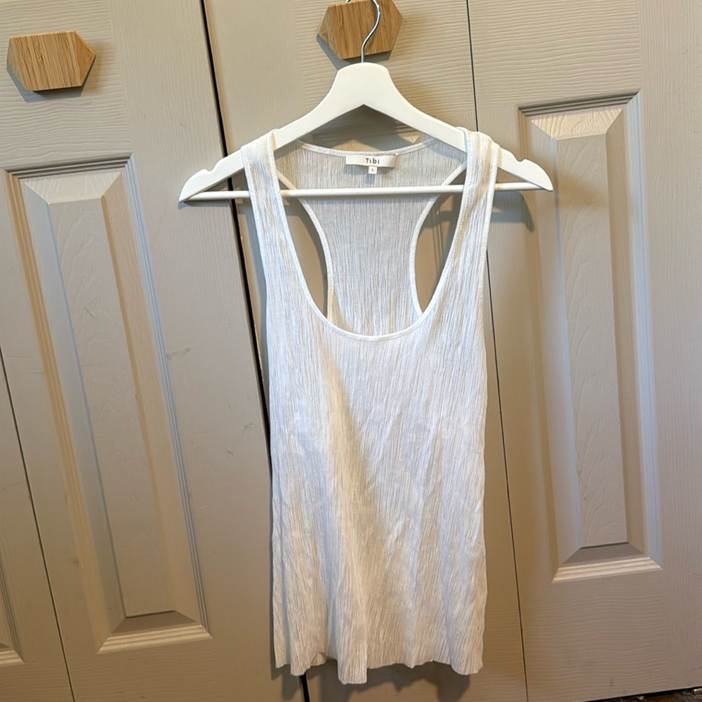 NWOT Tibi Crepe Gauze Racerback Tank